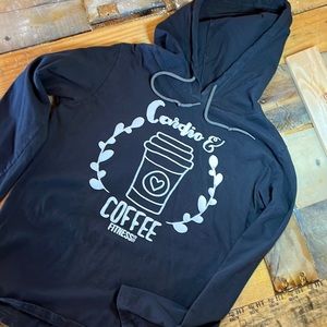 Cardio & Coffee Hoodie Medium.